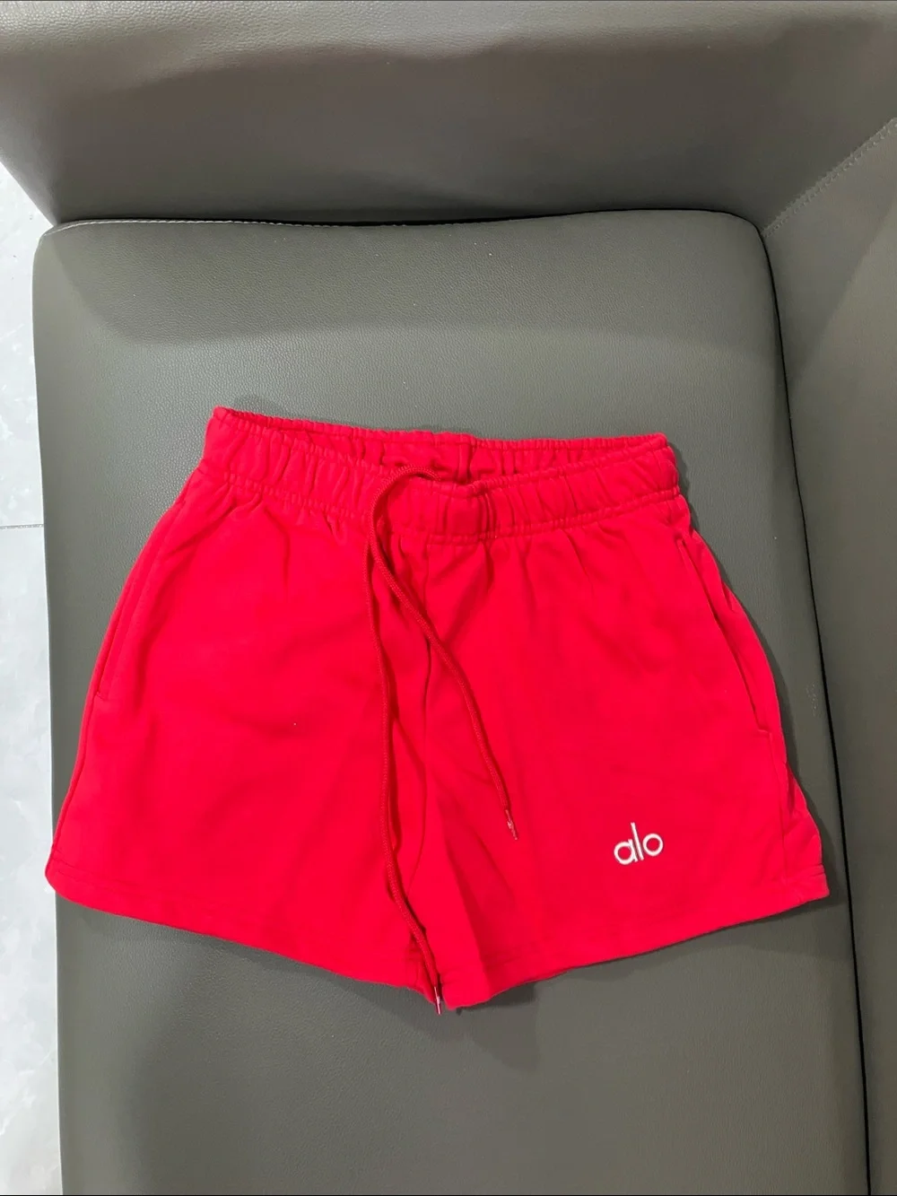 Ali Yoga Red Cropped Top &Shorts Matching Set Only Tried On